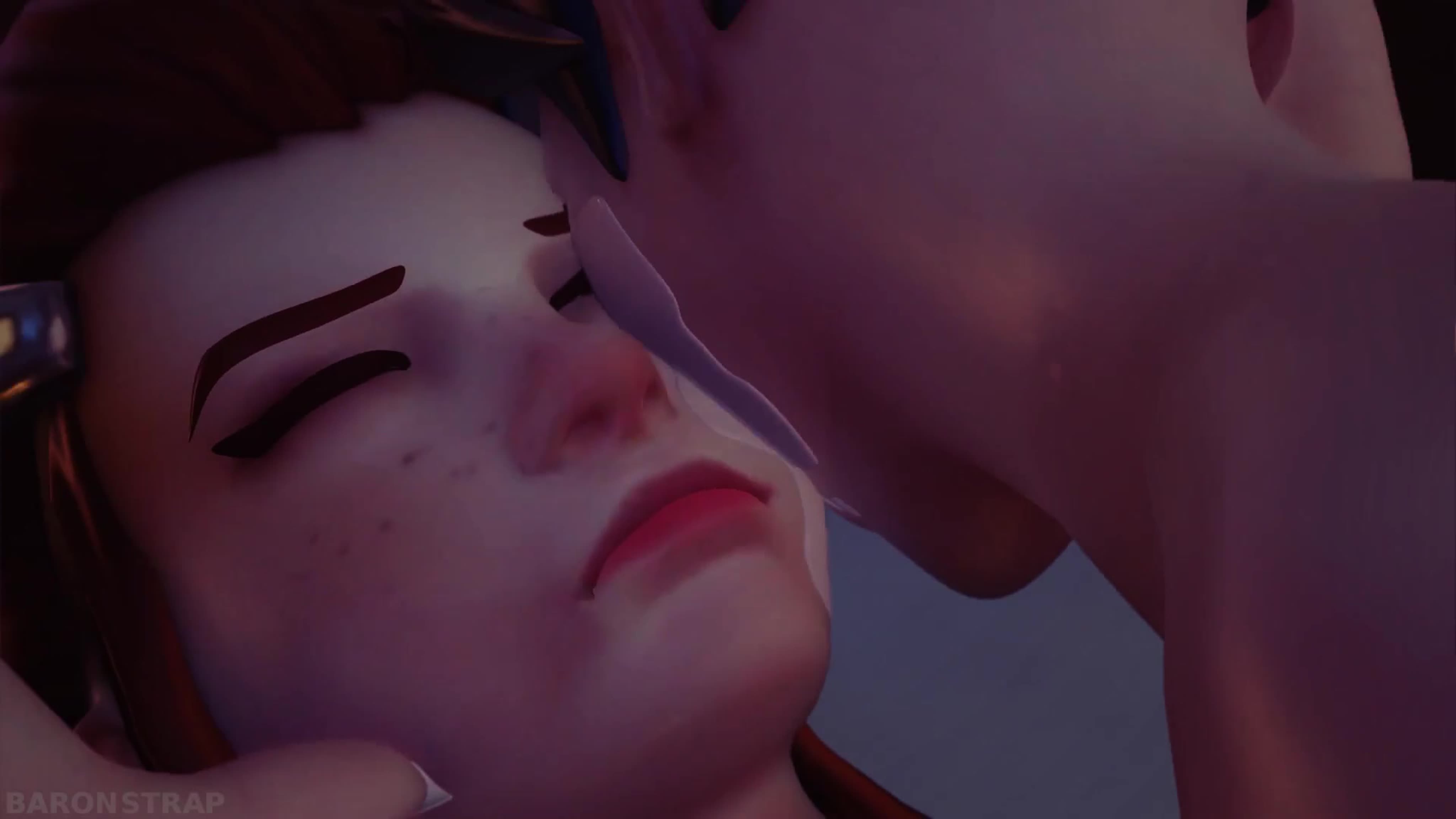 3d porn brigitte puts tracer in the machine (overwatch sex) futa futanari