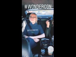 Video @miselizajane with @sachin sahel and @tasyateles on the way to wondercon2019 the100 via cw the100