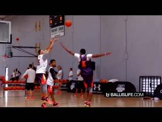 Steph curry x jellyfam jahvon quinerly getting better! workout drills scrimmage at #sc30select