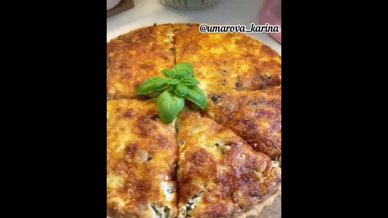 Киш с курицей и грибами