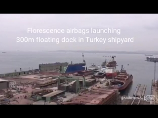 Florescence airbags launching floating dock in turkey how to use ship launching