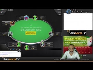 1 milyon$ gtd mtt turnuva'da maybahar final table için oynuyor! sekapoker tv