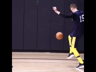 Nikola jokic showing soccer skills