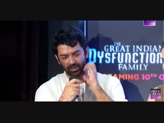 Barunsobti he is replying to media at launch of his web series the great indian dysfunctional family