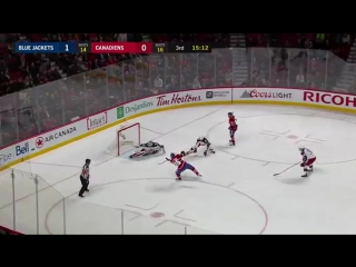 Gotta see it blue jackets' bobrovsky with incredible blocker save vs canadiens