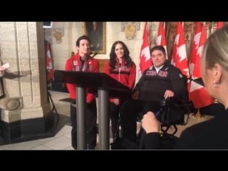 Tessa and scott after flag bearers announcement qa