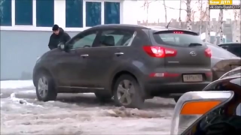 Что бывает, когда забываешь снять машину с ручника