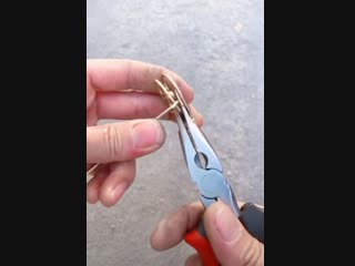 Man makes a homemade keychain