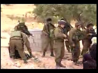 Israeli soldiers greeting palestinian women