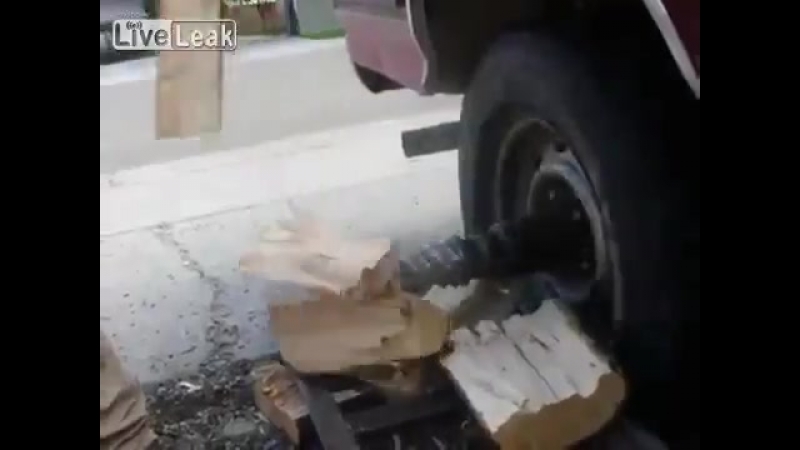 Правильная колка дров челябинские автомобилисты настолько суровы