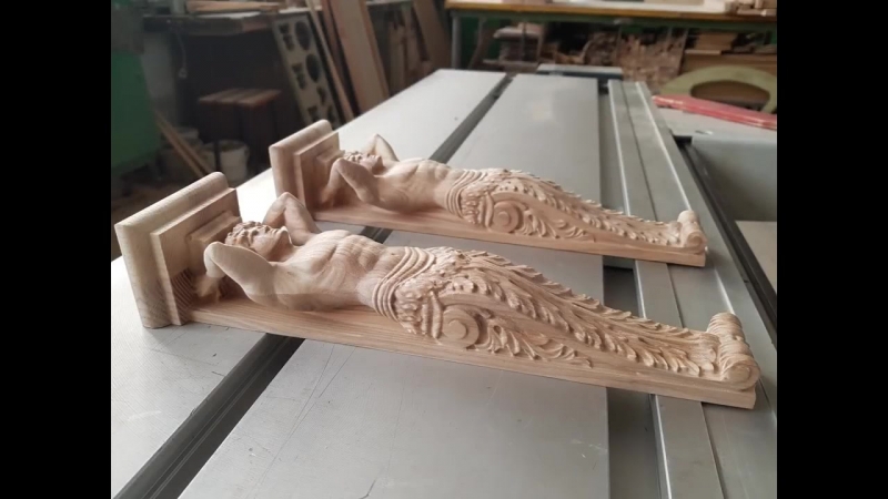 Carved atlants with cnc machine резные атланты на чпу