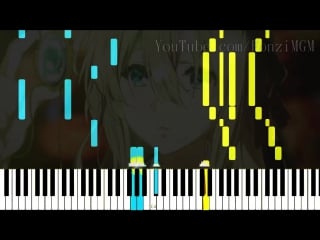 [violet evergarden ost theme song] violet snow aira yuuki (synthesia piano tutorial)