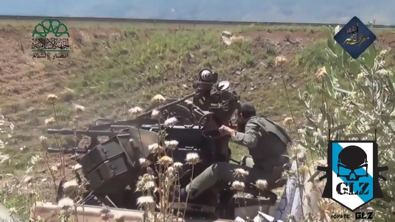 Сирия пво боевиков ведёт огонь по авиации сар в джиср эш шугур 08 05 2015