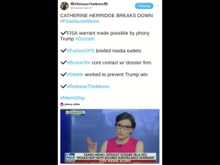 Catherine herridge breaks down #fisaabusememo ✔️fisa warrant made possible by phony trump #dossier ✔️#fusiongps briefed media