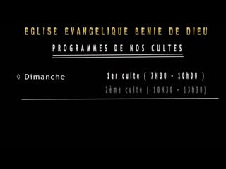 Culte dominical thème " l'action de grace " avec l' mongu ,dimanche