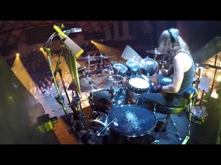 Megadeth dirk verbeuren drumcam “the threat is real “ live in groningen, 2016