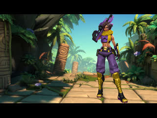 Paladins custom kinessa recolor (purple and yellow)