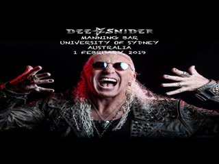 Dee snider 2019 02 01 manning bar sydney, australia