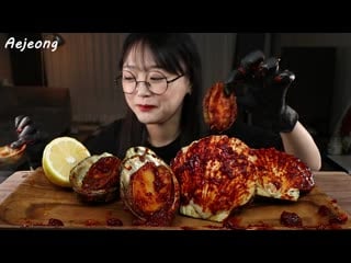 [애정 aejeong] 매콤한 전복 가리비찜 먹방🔥 spicy seafood boil mukbang | asmr eating sounds