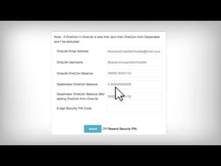 7 vincular wallet de onelife con new dealshaker