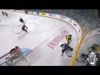 Emil bemstrom scores on the wrap around and this game is tied again, 2 2 wjcshowcase