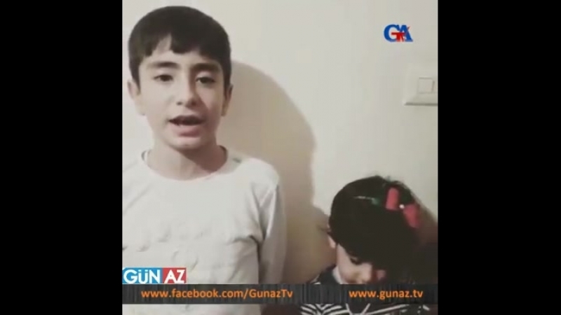 Qəzvin şəhərində yeniyetmə oğlan ana dilimiz üçün oxuduğu şeir