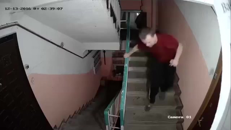 Камера в одном из подъездов твери снимает "онлайн шоу"