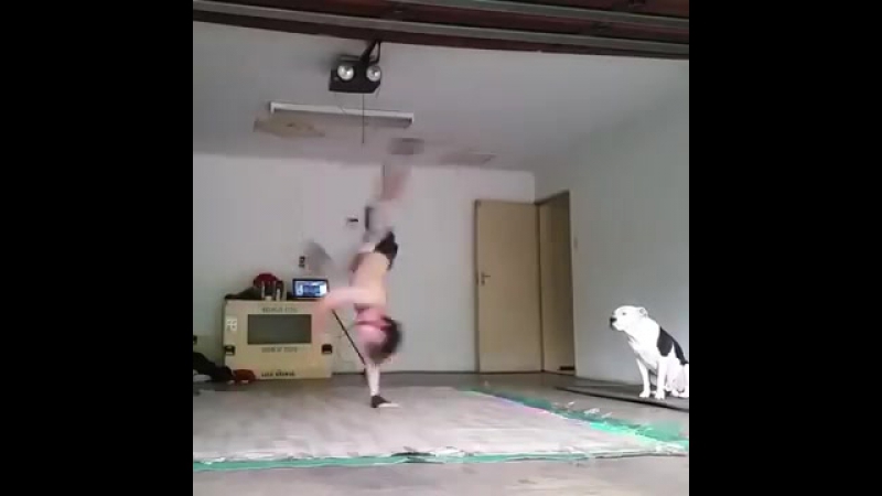 South africa style clean bboy powermoves with a pitbull