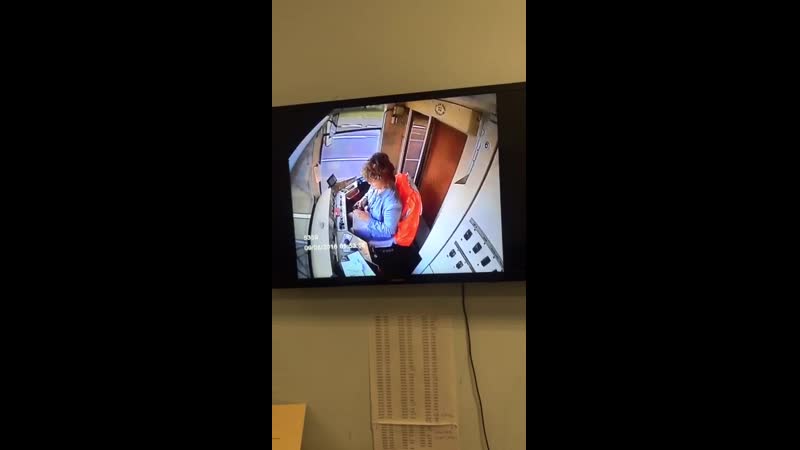 Водитель трамвая залипла в телефоне