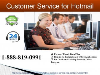 Hotmail customer service number 1 888 819 0991 a helpline hand