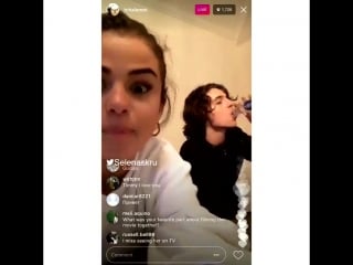 Selena’s live chat via timothee chalamet’s instagram