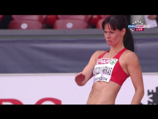 Gyorgyi zsivoczky farkas heptathlon high jump 22nd european athletics championships zurich (2014)