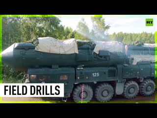 Strategic missile forces practice changing field positions