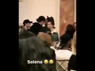 Fan taken video of selena at churchome bible study