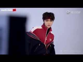 160111 luhan @ 《嘉人》 marie claire magazine (behind the scenes)