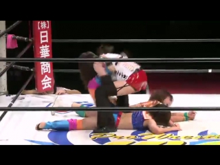 2 yumi ohka vs hiroe nagahama & konami handicap match (8/31/15)