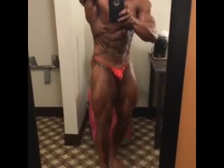 Chris roque night before competition posing