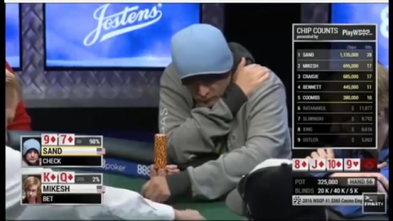 1 in a million flop! insane flop at wsop 2016