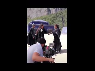 Titbits from thewolf filming wangtalu 王大陆 xiaozhan 肖战