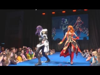 Cosplay dota 2 templar assassin, lina kokugatsu, rene /epic con 2018/