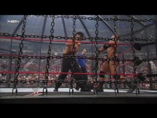 Wwe no way out 2008 the undertaker vs batista vs finlay vs mvp vs the great khali vs big daddy v (elimination chamber match)