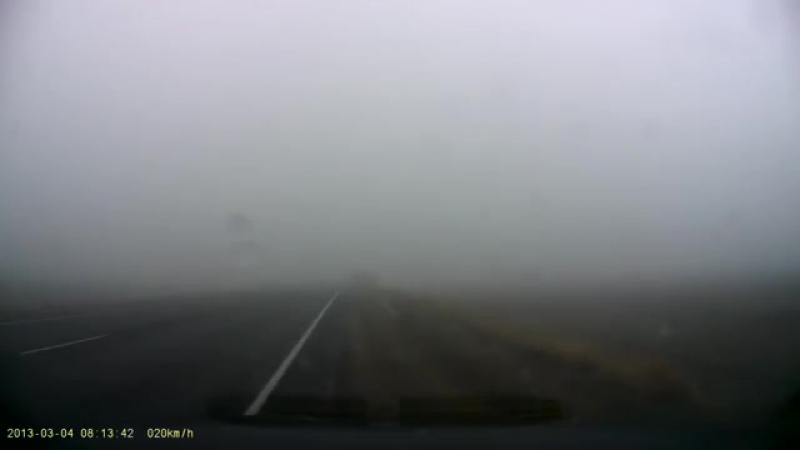 Ужасная авария в тумане