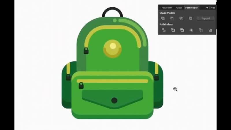 Flat school porn backpack tutorial in illustrator back to school bag