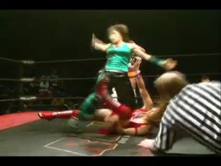 Daizee haze & tomoka nakagawa defend vs hiroyo matsumoto & ayumi kurihara