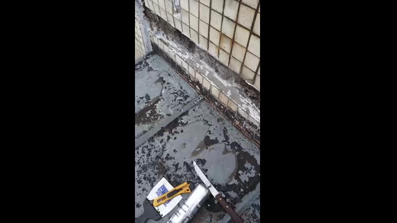 Герметизация шва на балконе