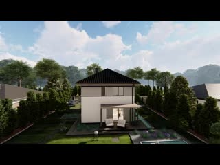 Z437 dom na planie kwadratu, z dachem kopertowym i pełnym piętrem