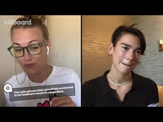 Dua lipa gets quizzed by yvonne strahovski on the handmaids tale