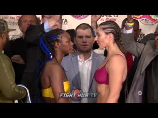 Claressa shields vs christina hammer weigh in