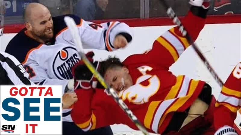 Gotta see it zack kassian ragdolls matthew tkachuk after taking multiple massiv