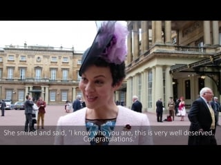 Actress helen mccrory shares her experience of receiving an #obe from the queen at today's investiture